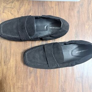 ANTONIO MELANI Women's Black Suede Loafers